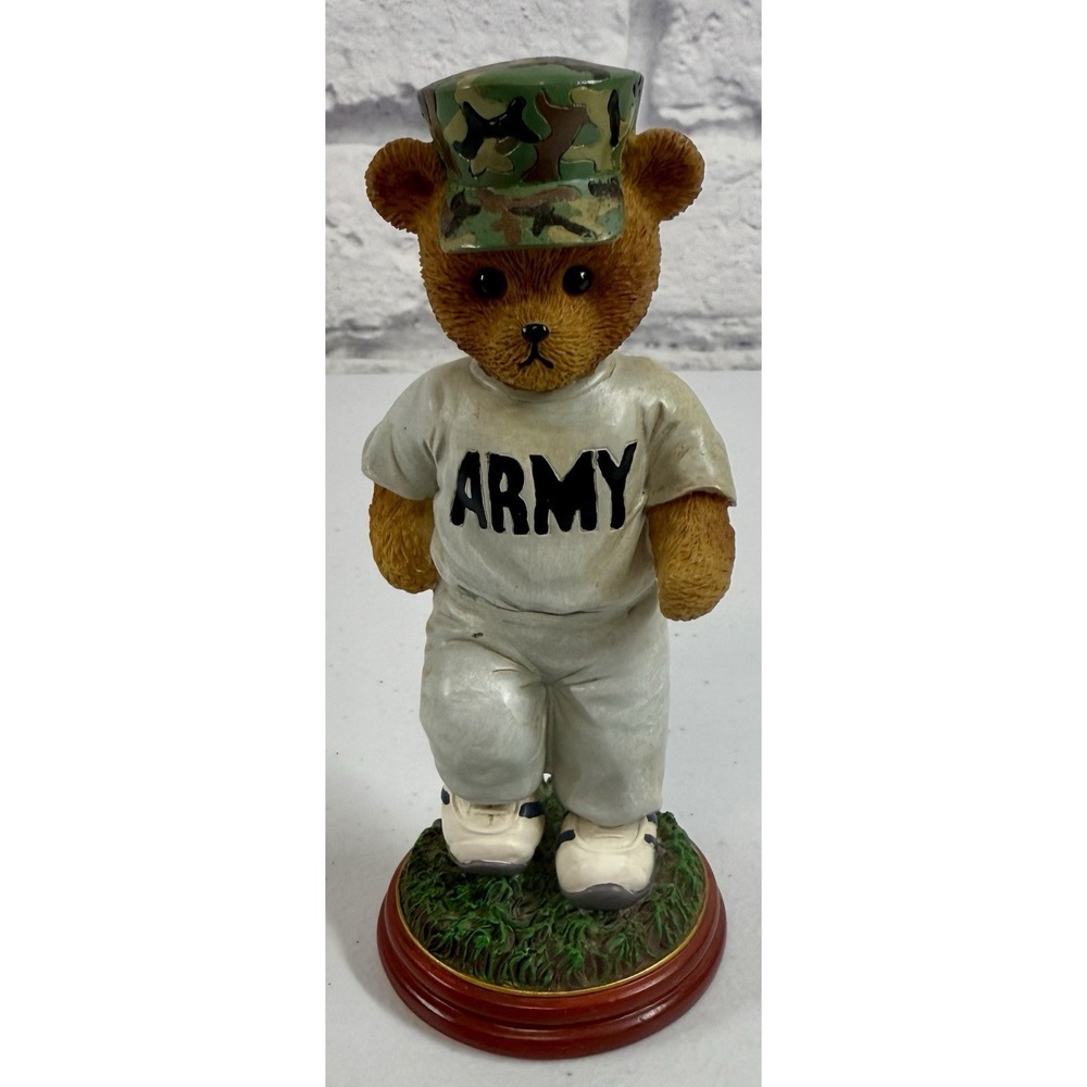 The Hamilton Collection Army Bears "Sound Off" 4" Figurine Bear
